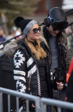 PARIS HILTON and Chris Zylka Out and About in Aspen 12/30/2017