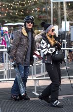 PARIS HILTON and Chris Zylka Out and About in Aspen 12/30/2017