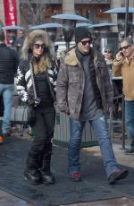 PARIS HILTON and Chris Zylka Out and About in Aspen 12/30/2017