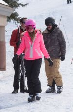 PARIS HILTON and Chris Zylka Out Skiing in Aspen 12/27/2017