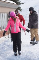 PARIS HILTON and Chris Zylka Out Skiing in Aspen 12/27/2017