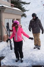 PARIS HILTON and Chris Zylka Out Skiing in Aspen 12/27/2017
