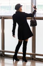 PARIS HILTON at Heathrow Airport in London 12/14/2017