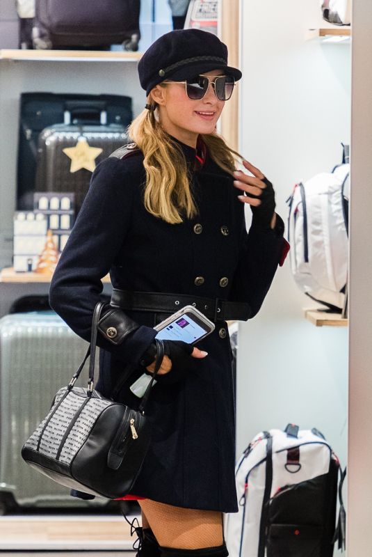 PARIS HILTON at Heathrow Airport in London 12/14/2017