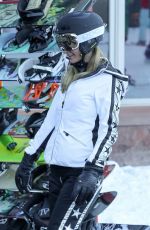 PARIS HILTON Out Skiing in Aspen 12/28/2017