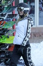 PARIS HILTON Out Skiing in Aspen 12/28/2017