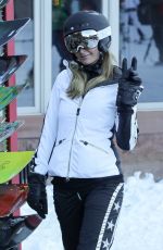 PARIS HILTON Out Skiing in Aspen 12/28/2017