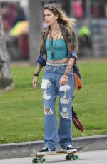 PARIS JACKSON Out Skateboarding at Venice Beach Boardwalk 12/30/2017