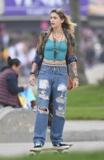 PARIS JACKSON Out Skateboarding at Venice Beach Boardwalk 12/30/2017