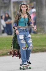 PARIS JACKSON Out Skateboarding at Venice Beach Boardwalk 12/30/2017