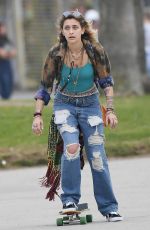 PARIS JACKSON Out Skateboarding at Venice Beach Boardwalk 12/30/2017