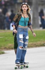 PARIS JACKSON Out Skateboarding at Venice Beach Boardwalk 12/30/2017