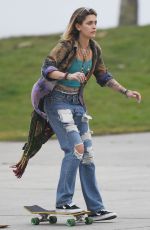 PARIS JACKSON Out Skateboarding at Venice Beach Boardwalk 12/30/2017