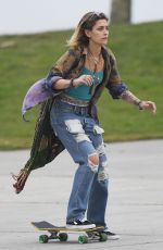 PARIS JACKSON Out Skateboarding at Venice Beach Boardwalk 12/30/2017