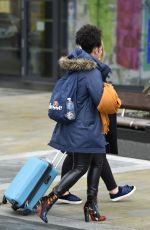 PEARL MACKIE Leaves BBC Breakfast Studio in Salford 12/19/2017