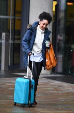 PEARL MACKIE Leaves BBC Breakfast Studio in Salford 12/19/2017