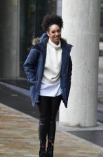 PEARL MACKIE Leaves BBC Breakfast Studio in Salford 12/19/2017