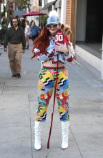 PHOEBE PRICE Out with Her Dog in Los Angeles 12/29/2017