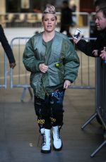 PINK Arrives at BBC Radio 1 Studios in London 12/01/2017