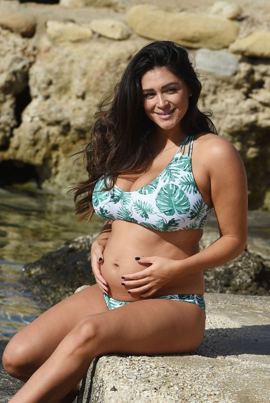 Pregnant CASEY BATCHELOR in Bikini at a Beach in Lanzarote 12/27/2017