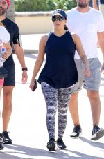 Pregnant EVA LONGORIA and Hose Baston Out in Miami 12/25/2017
