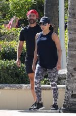 Pregnant EVA LONGORIA and Hose Baston Out in Miami 12/25/2017