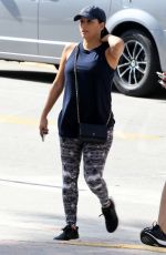 Pregnant EVA LONGORIA and Hose Baston Out in Miami 12/25/2017
