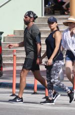 Pregnant EVA LONGORIA and Hose Baston Out in Miami 12/25/2017
