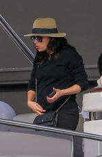 Pregnant EVA LONGORIA and Jose Baston at a Boat Ride in Miami 12/23/2017