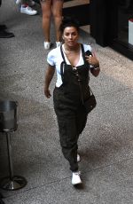 Pregnant EVA LONGORIA in Overalls Out and About in Miami 12/22/2017