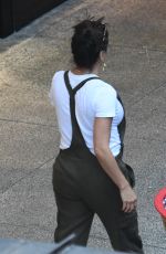 Pregnant EVA LONGORIA in Overalls Out and About in Miami 12/22/2017
