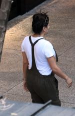 Pregnant EVA LONGORIA in Overalls Out and About in Miami 12/22/2017
