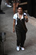 Pregnant EVA LONGORIA in Overalls Out and About in Miami 12/22/2017
