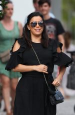 Pregnant EVA LONGORIA Out in Miami Beach 12/26/2017