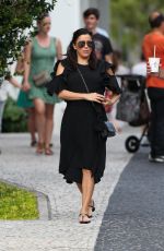 Pregnant EVA LONGORIA Out in Miami Beach 12/26/2017