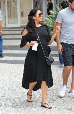 Pregnant EVA LONGORIA Out in Miami Beach 12/26/2017