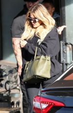 Pregnant KHLOE KARDASHIAN Leaves a Studio in Calabasas 12/04/2017