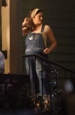 Pregnant MANDY MOORE on the Set of This is Us in Los Angeles 12/11/2017