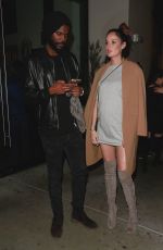 Pregnant NICOLE TUNFIO and Gary Clark Jr Out for Dinner in Los Angeles 12/29/2017