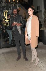 Pregnant NICOLE TUNFIO and Gary Clark Jr Out for Dinner in Los Angeles 12/29/2017