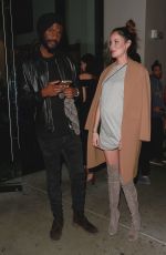 Pregnant NICOLE TUNFIO and Gary Clark Jr Out for Dinner in Los Angeles 12/29/2017