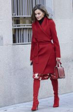 QUEEN LETIZIA OF SPAIN Out in Madrid 12/21/2017