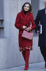 QUEEN LETIZIA OF SPAIN Out in Madrid 12/21/2017