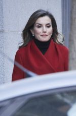 QUEEN LETIZIA OF SPAIN Out in Madrid 12/21/2017