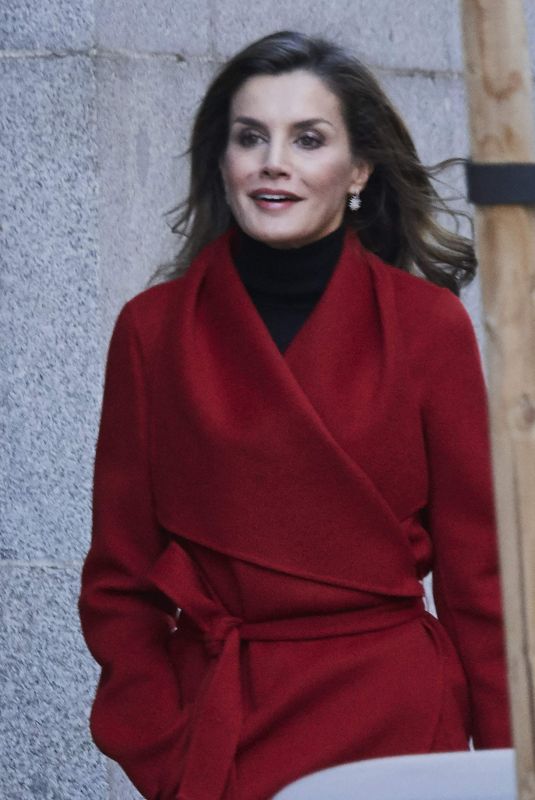 QUEEN LETIZIA OF SPAIN Out in Madrid 12/21/2017