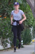 RACHAEL TAYLOR Out Jogging in Los Angeles 12/22/2017