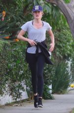 RACHAEL TAYLOR Out Jogging in Los Angeles 12/22/2017