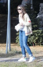 RACHEL BILSON Shopping for a Christmas Tree in Toluca Lake 12/18/2017