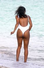 RACHEL LINDSAY in Swimsuit on the Beach in Miami 12/21/2017