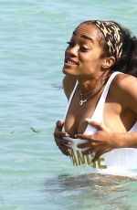 RACHEL LINDSAY in Swimsuit on the Beach in Miami 12/21/2017